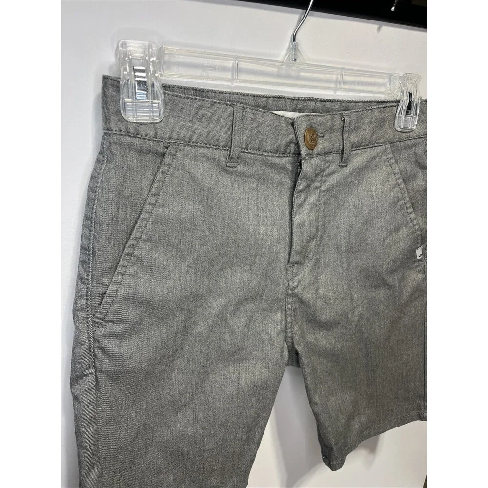 NEW Quicksilver gray shorts Everyday Union Stretch boys Size 8 Button + Zipper